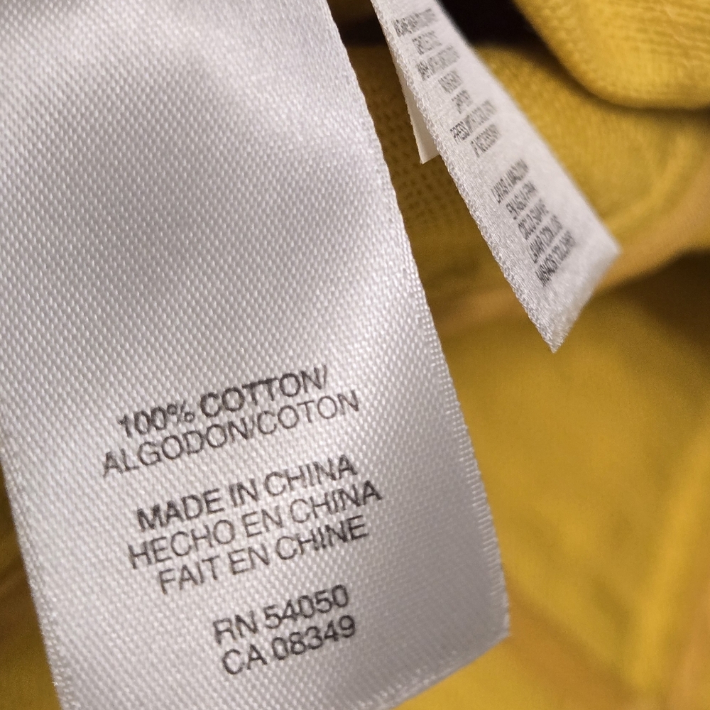 Jones New York Bright Yellow Button Front Fitted Cotton Jacket Size PP - Picture 8 of 8